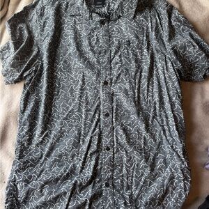 Men's Black Patterned Shirt